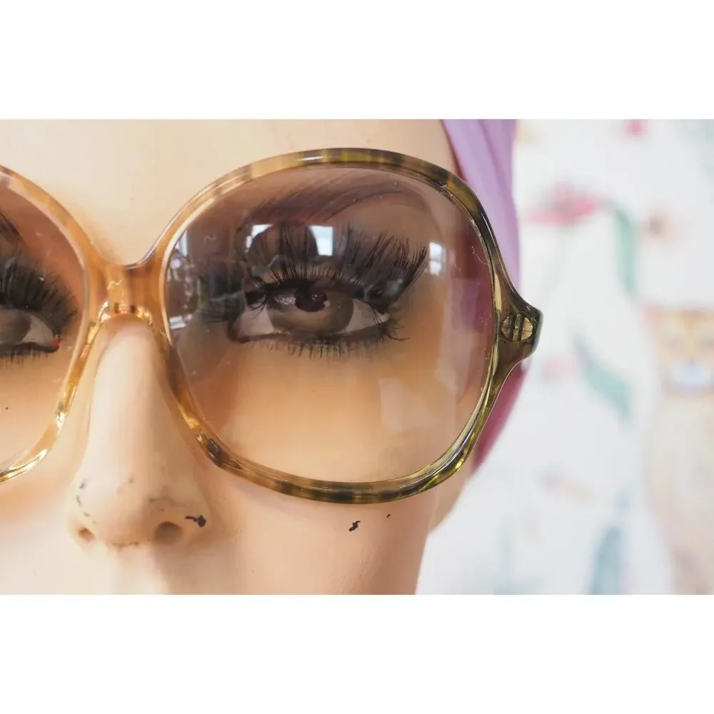 Vintage 1970s Sunglasses JACKIE Disco Retro USA Grandma Chic Beach Yacht